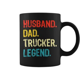 Trucker Trucker Husband Dad Trucker Legend Truck Driver Trucker Coffee Mug - Seseable