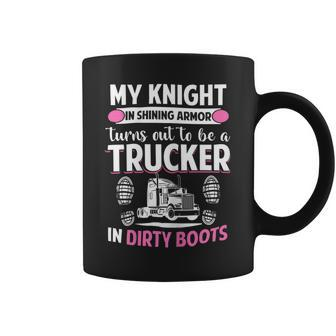 Trucker Trucker Wife Trucker Girlfriend Coffee Mug - Seseable