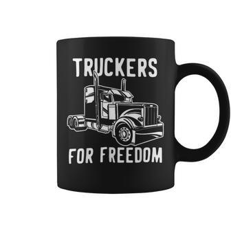 Trucker Truckers For Freedom Convoy 2022 Canada Usa Thank You Coffee Mug - Seseable