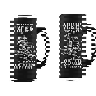 Trucker Truckers For Freedom Convoy 2022 Canada Usa Thank You Coffee Mug - Seseable