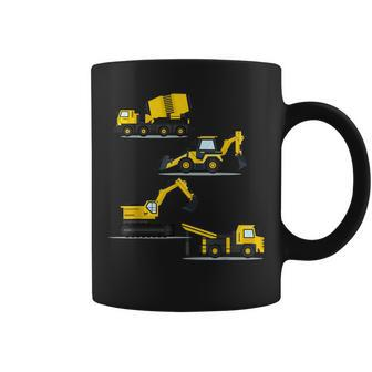 Trucks Excavator Cement Truck Bulldozer Construction Vehicle V3 Coffee Mug - Thegiftio UK