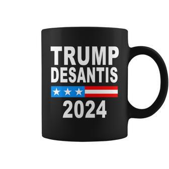 Trump Desantis 2024 Us Flag Tshirt Coffee Mug - Monsterry