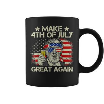 Trump Make 4Th Of July Great Again Merica Beer Drinking Coffee Mug - Seseable