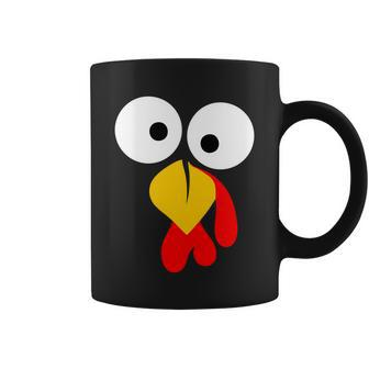 Turkey Face Funny Thanksgiving Day Tshirt Coffee Mug - Monsterry