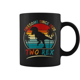Two Rex 2Nd Birthday Boys Girls 2 Year Old Dinosaur T Rex Coffee Mug - Thegiftio UK