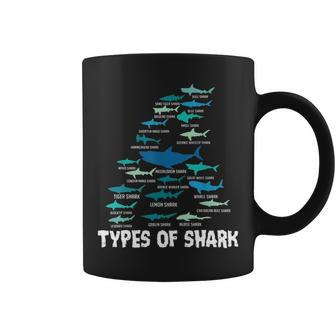 Types Of Shark Megalodon Great White Nurse Shark Coffee Mug - Thegiftio UK