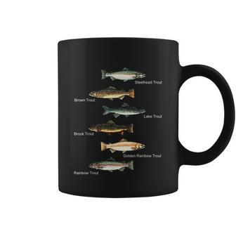 Types Of Trout Fish Species Collection Fishing Coffee Mug - Monsterry UK