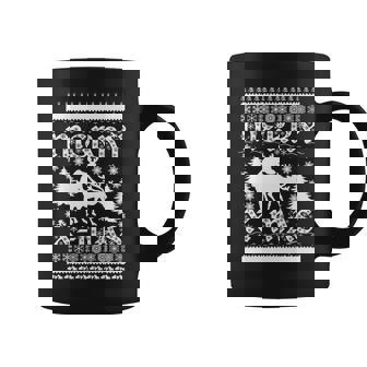 Ugly Christmas X-Mas Frisky Reindeer Humping Tshirt Coffee Mug - Monsterry