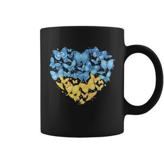 Ukrainian Butterfly Mashup Ukraine Flag Coffee Mug - Monsterry CA
