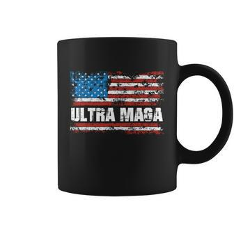 Ultra Maga Distressed United States Of America Usa Flag Coffee Mug - Monsterry DE