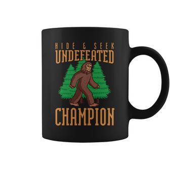 Undefeated Hide & Seek Champion Bigfoot Tshirt Coffee Mug - Monsterry DE