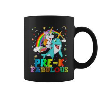 Unicorn Riding Narwhal Prek Fabulous Coffee Mug - Monsterry