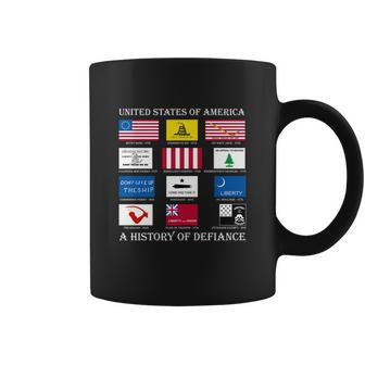 United States Of America History Flags Of Defiance Coffee Mug - Monsterry AU