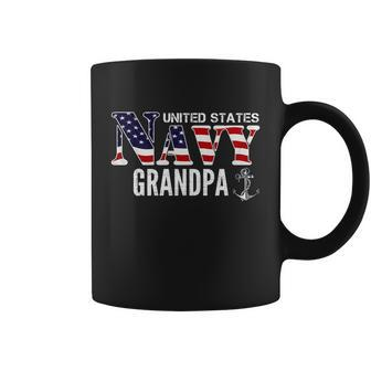 United States Vintage Navy With American Flag Grandpa Gift Great Gift Coffee Mug - Monsterry CA