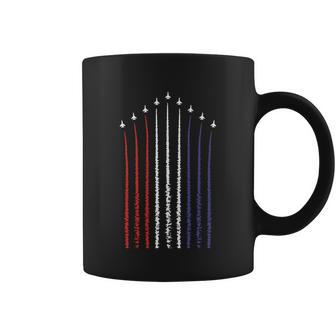Us American Flag With Fighter Jets For 4Th Of July Gift Coffee Mug - Monsterry