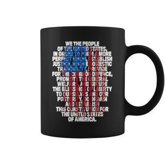Us Constitution We The People With Vintage Flag Coffee Mug - Thegiftio UK