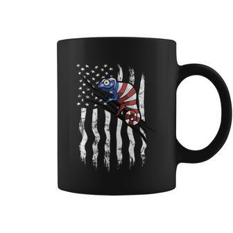 Us Flag Patriotic American Chameleon In Stars And Stripes Gift Coffee Mug - Monsterry