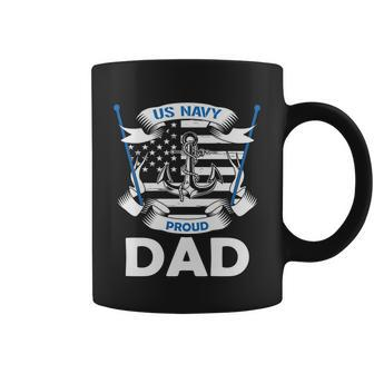 Us Navy Proud Dad American Flag Us Army Veteran Day Graphic Design Printed Casual Daily Basic Coffee Mug - Thegiftio UK