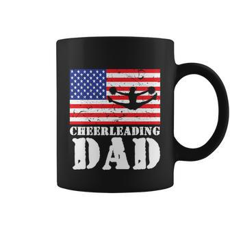 Usa American Distressed Flag Cheerleading Dad Men For Him Great Gift Coffee Mug - Monsterry UK