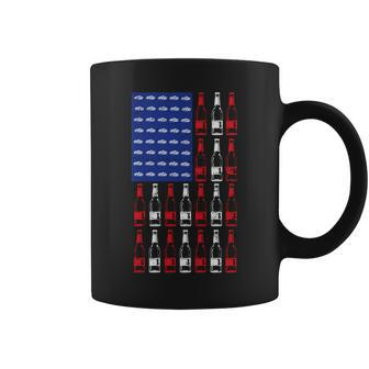 Usa Patriotic Beer Bottle American Flag Coffee Mug - Monsterry UK