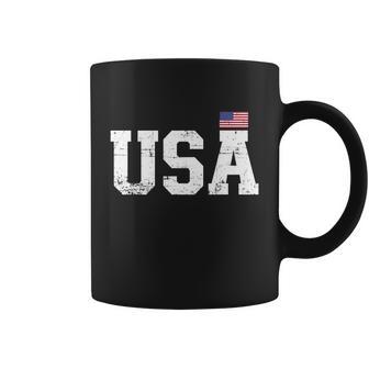 Usa With American Flag For Independence Day On 4Th Of July Coffee Mug - Monsterry