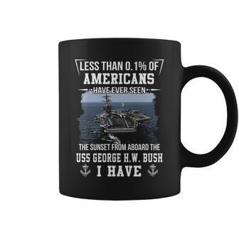 Uss George HW Bush Cvn 77 Sunset Coffee Mug - Monsterry