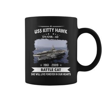 Uss Kitty Hawk Cv 63 Cva 63 Front Style Coffee Mug - Monsterry