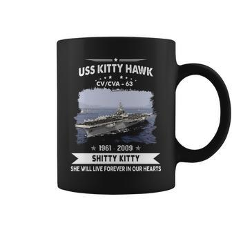 Uss Kitty Hawk Cv 63 Cva 63 Shitty Kitty Coffee Mug - Monsterry