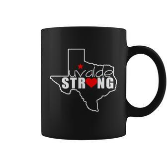 Uvalde Strong Texas Map Heart Tshirt Coffee Mug - Monsterry AU