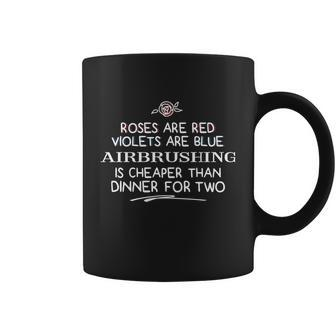 Valentine Cute Gift For Women Roses Are Red Airbrushing Gift Graphic Design Printed Casual Daily Basic Coffee Mug - Thegiftio UK