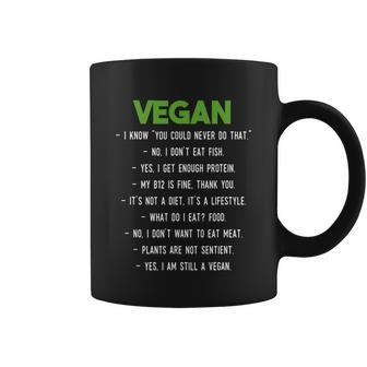 Vegan Definition Funny Vegetarian Humor Gym Wear Graphic Design Printed Casual Daily Basic Coffee Mug - Thegiftio UK