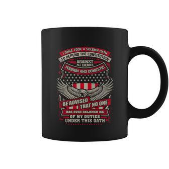 Veteran Solemn Oath Graphic Design Printed Casual Daily Basic Coffee Mug - Thegiftio UK