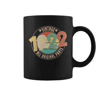 Vintage 1922 All Original Parts Emblem 100Th Birthday Graphic Design Printed Casual Daily Basic Coffee Mug - Thegiftio UK