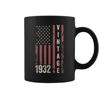 Vintage 1932 90Th Birthday 90 Years Old Funny American Flag Coffee Mug | Seseable CA