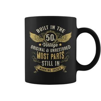 Vintage 1950S Built In The 50S Fifties Funny 70Th Birthday V2 Coffee Mug - Seseable