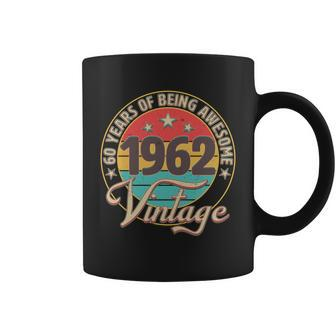 Vintage 1962 Birthday 60 Years Of Being Awesome Emblem Coffee Mug - Monsterry DE