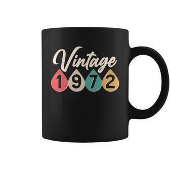 Vintage 1972 50Th Birthday Retro Teardrop Design Coffee Mug - Monsterry