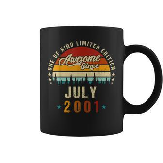Vintage 21Th Birthday Awesome Since July 2001 Epic Legend Coffee Mug - Seseable