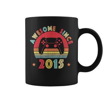 Vintage 7Th Birthday Awesome Since 2015 Retro Gamer Lover Coffee Mug - Seseable