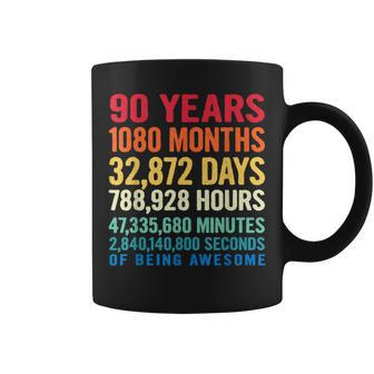 Vintage 90 Years Of Being Awesome Unique 90Th Birthday Gifts Coffee Mug - Seseable