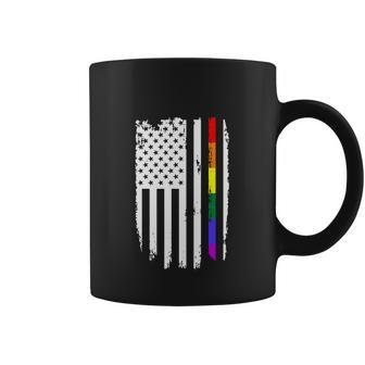 Vintage American Flag Lgbt Pride Month Coffee Mug - Monsterry CA
