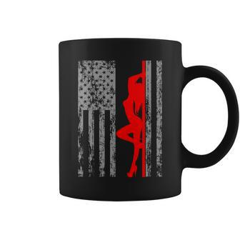 Vintage American Pole Dancer Stripper Usa Flag Tshirt Coffee Mug - Monsterry