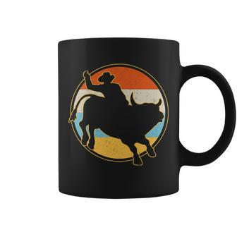 Vintage Bull Riding Rodeo Graphic Design Printed Casual Daily Basic Coffee Mug - Thegiftio UK