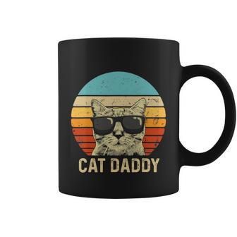 Vintage Cat Daddy Shirt Funny Cat Lover Gift Cat Dad Fathers Tshirt Coffee Mug - Monsterry UK