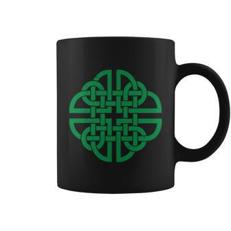 Vintage Celtic Knot Shield St Patricks Day Graphic Design Printed Casual Daily Basic Coffee Mug - Thegiftio UK