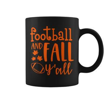 Vintage Fall Yall Halloween Funny Football And Fall Yall Coffee Mug - Seseable