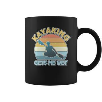 Vintage Funny Kayaking Get Me Wet Coffee Mug - Monsterry