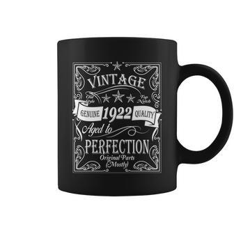 Vintage Genuine Quality 1922 Original Parts Mostly 100Th Birthday Graphic Design Printed Casual Daily Basic Coffee Mug - Thegiftio UK