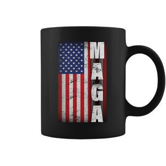 Vintage Grunge Maga American Flag Coffee Mug - Monsterry