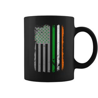 Vintage Irish American Flag Tshirt Coffee Mug - Monsterry